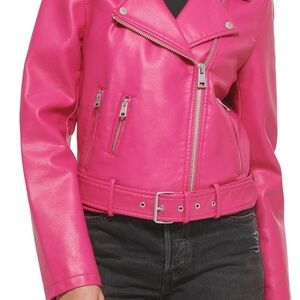 LEVIS PINK Leather Jacket